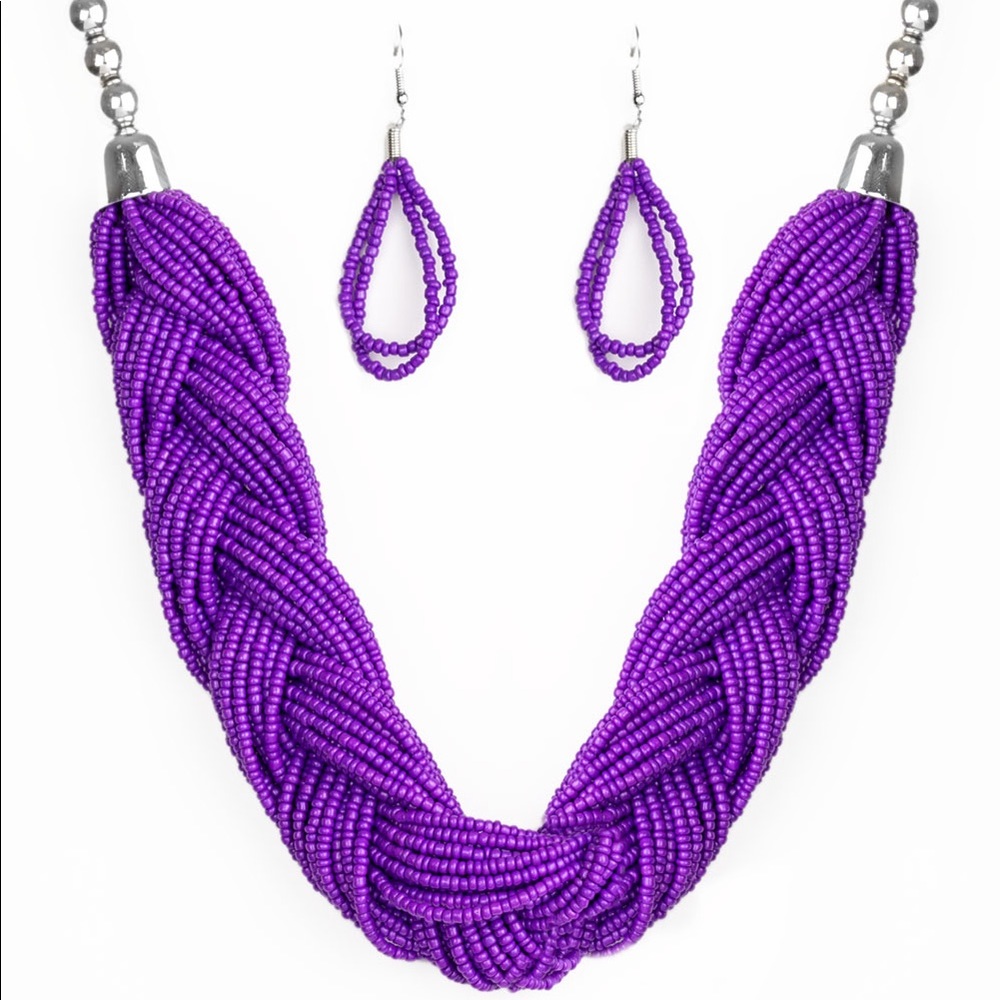 Seed Bead Necklace/Earrings